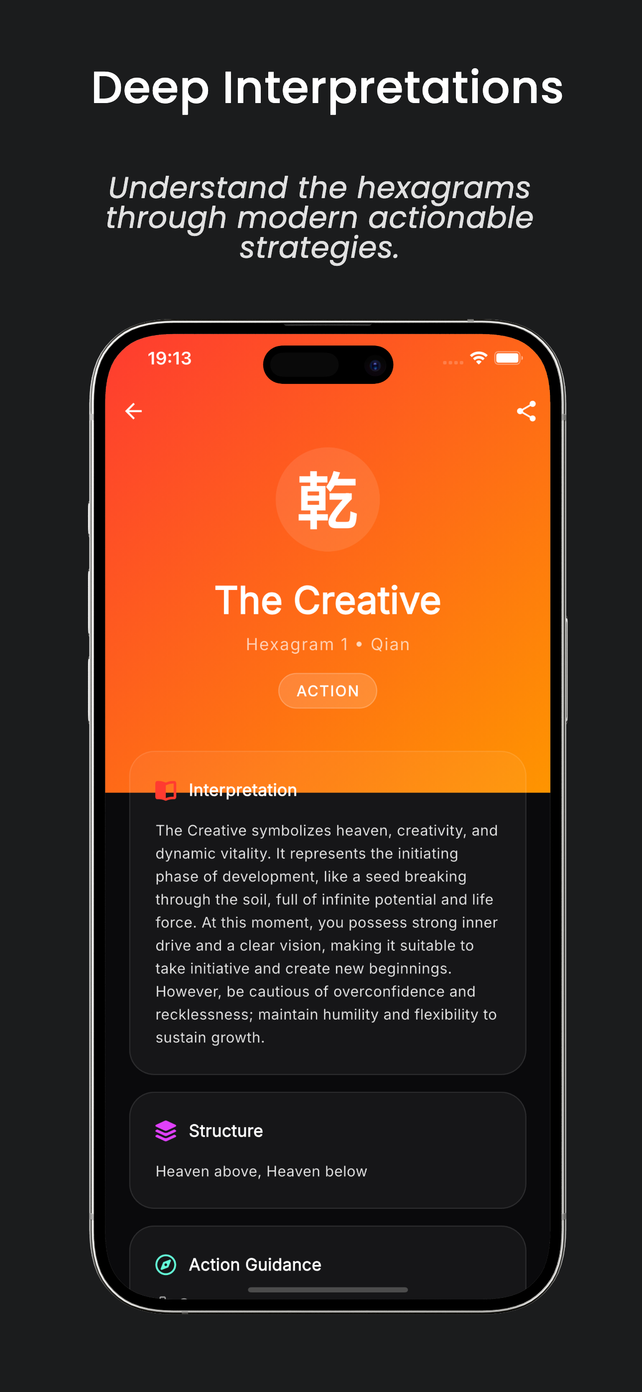 Deep hexagram interpretation with modern actionable strategies